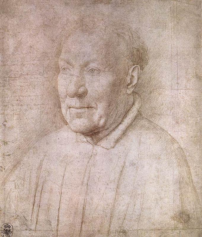 EYCK, Jan van Portrait of Cardinal Albergati sdg China oil painting art